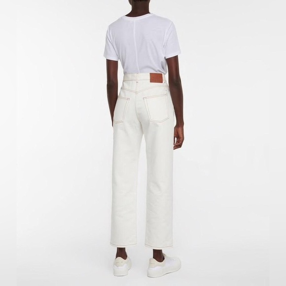 NWT Alexander McQueen White Straight Leg Denim Jeans Sz 28 - Picture 2 of 15
